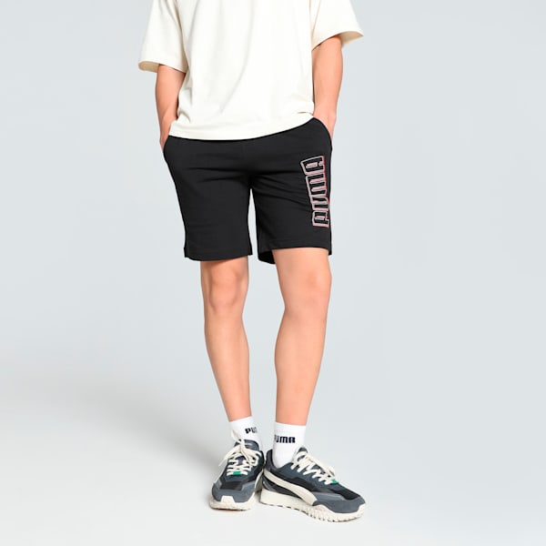 Men's Graphic Slim Fit 9" Shorts, PUMA Black, extralarge-IND
